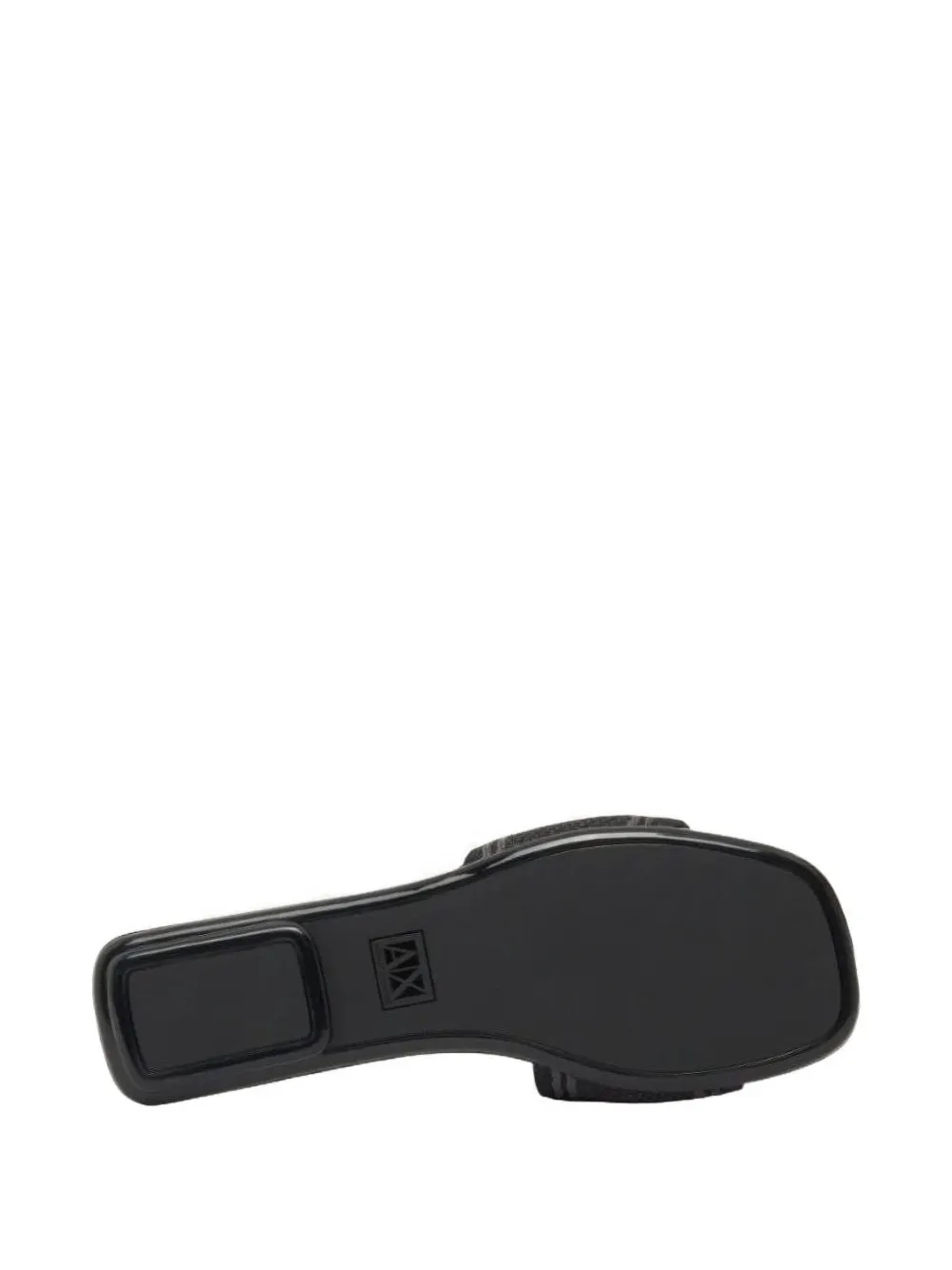 Armani Exchange logo-print sandals Zwart