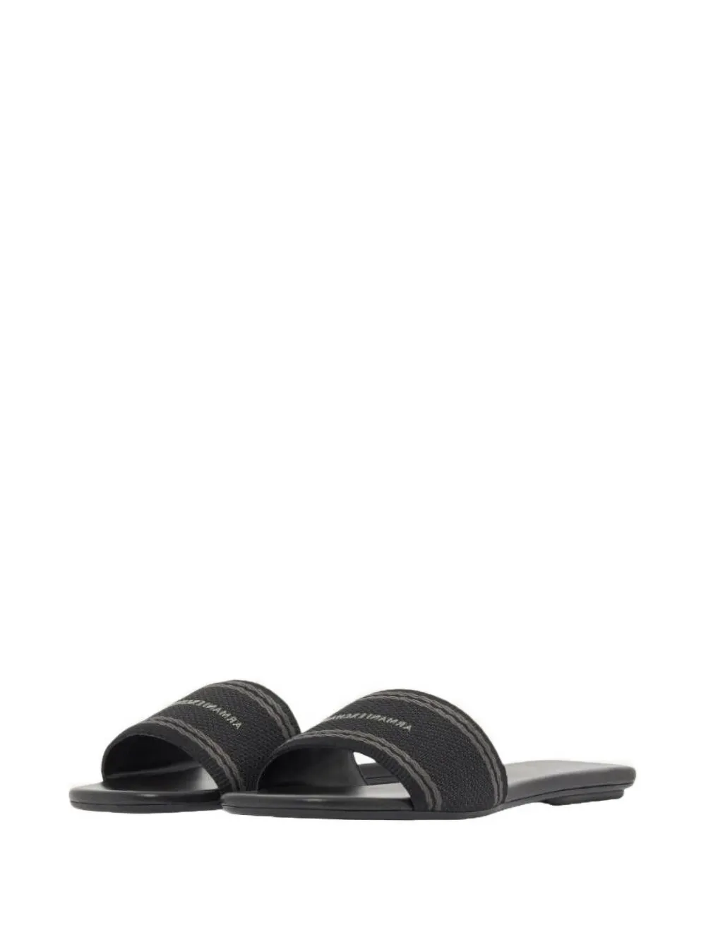 Armani Exchange logo-print sandals Zwart