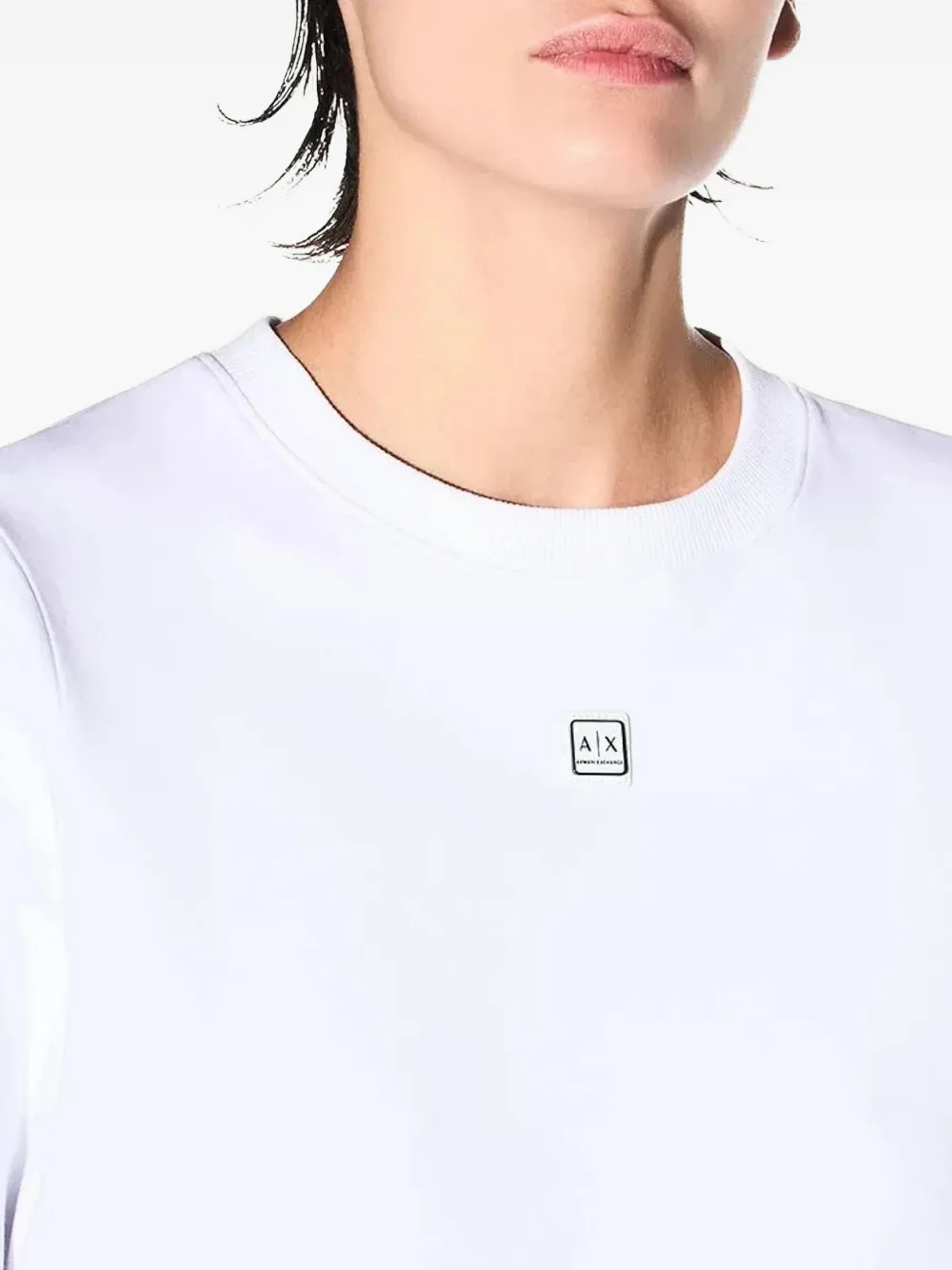 Armani Exchange Sweater met logopatch Wit