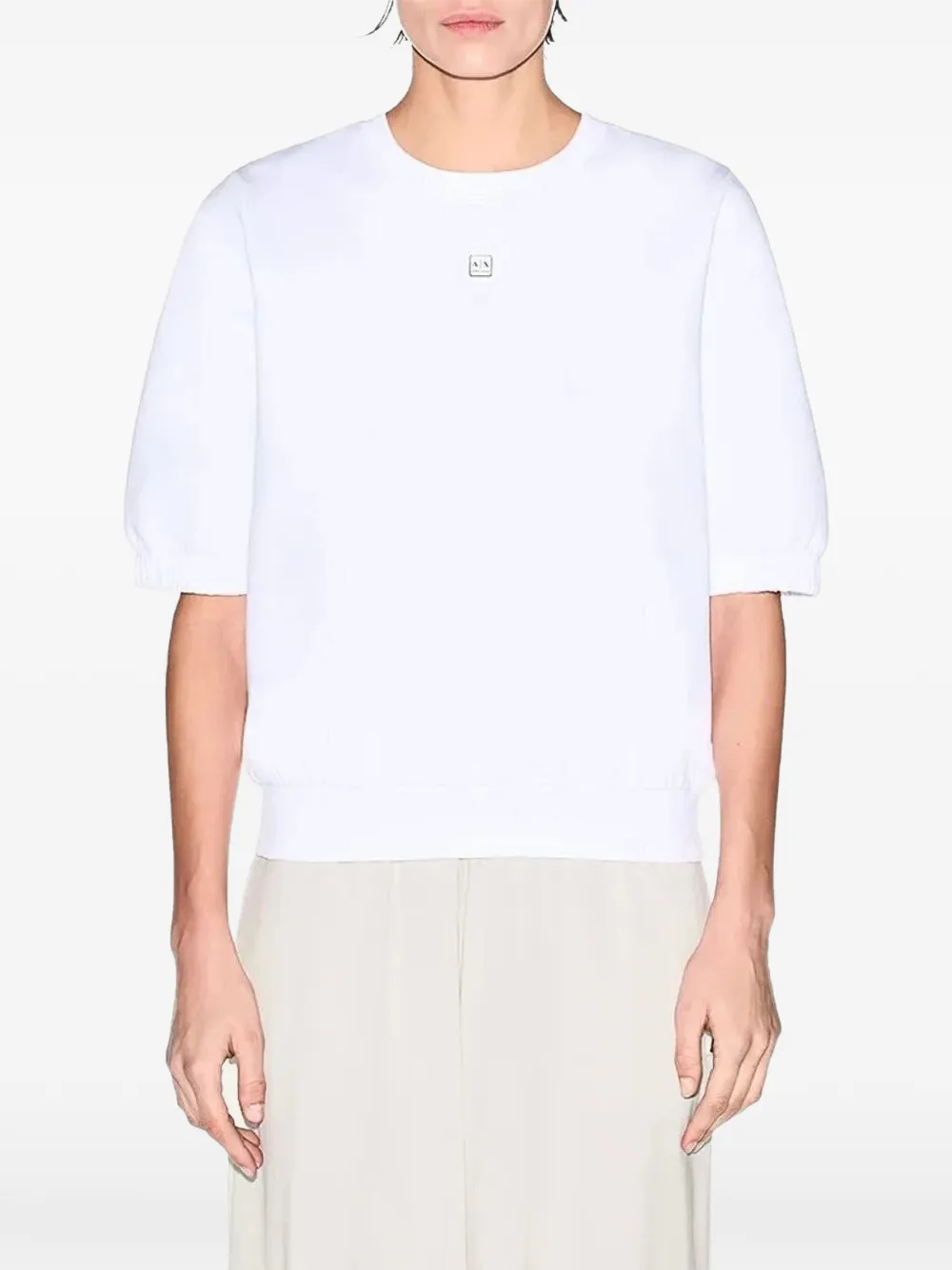 Armani Exchange Sweater met logopatch Wit