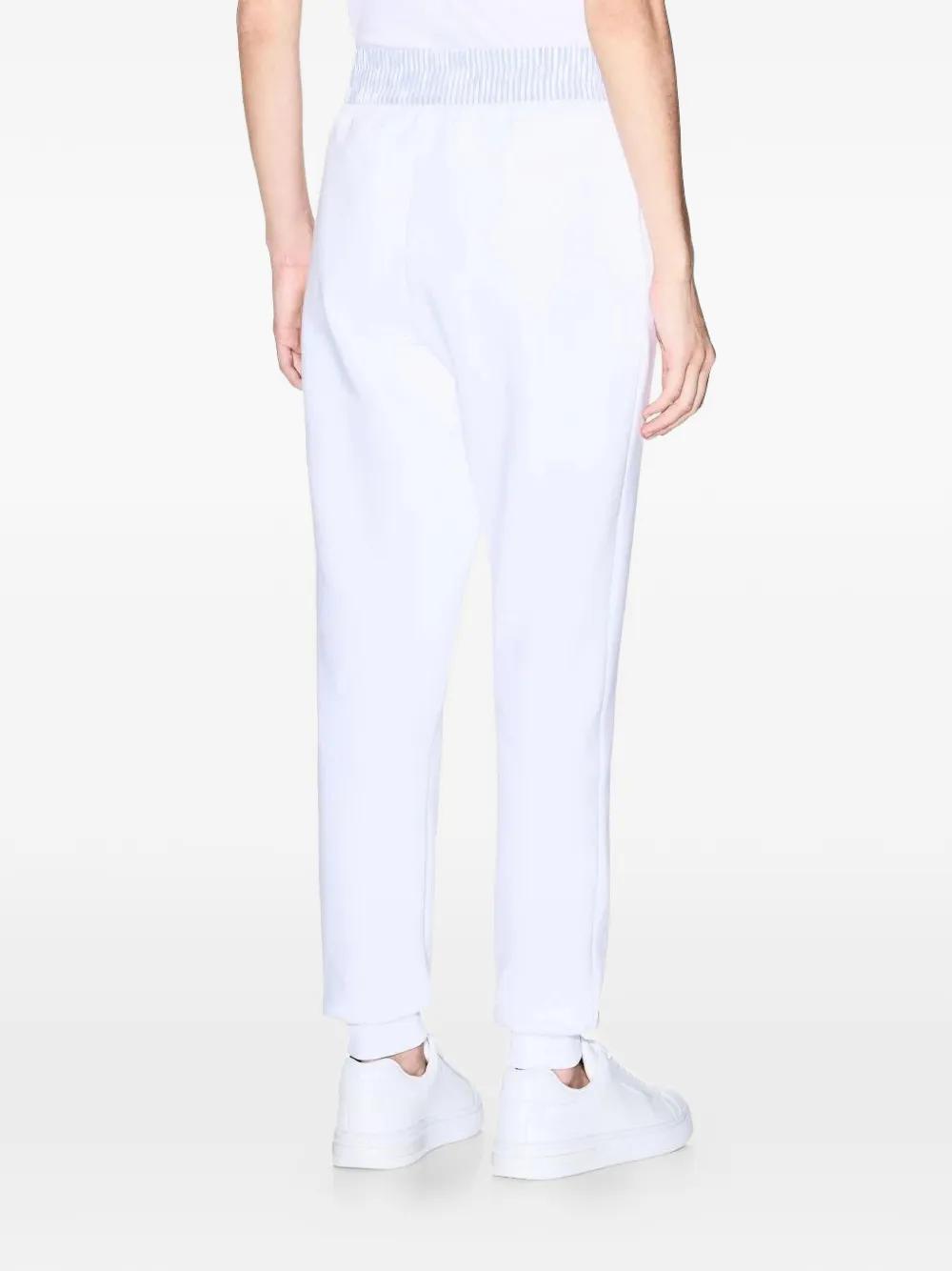 Armani Exchange Trainingsbroek met gestreepte tailleband Wit