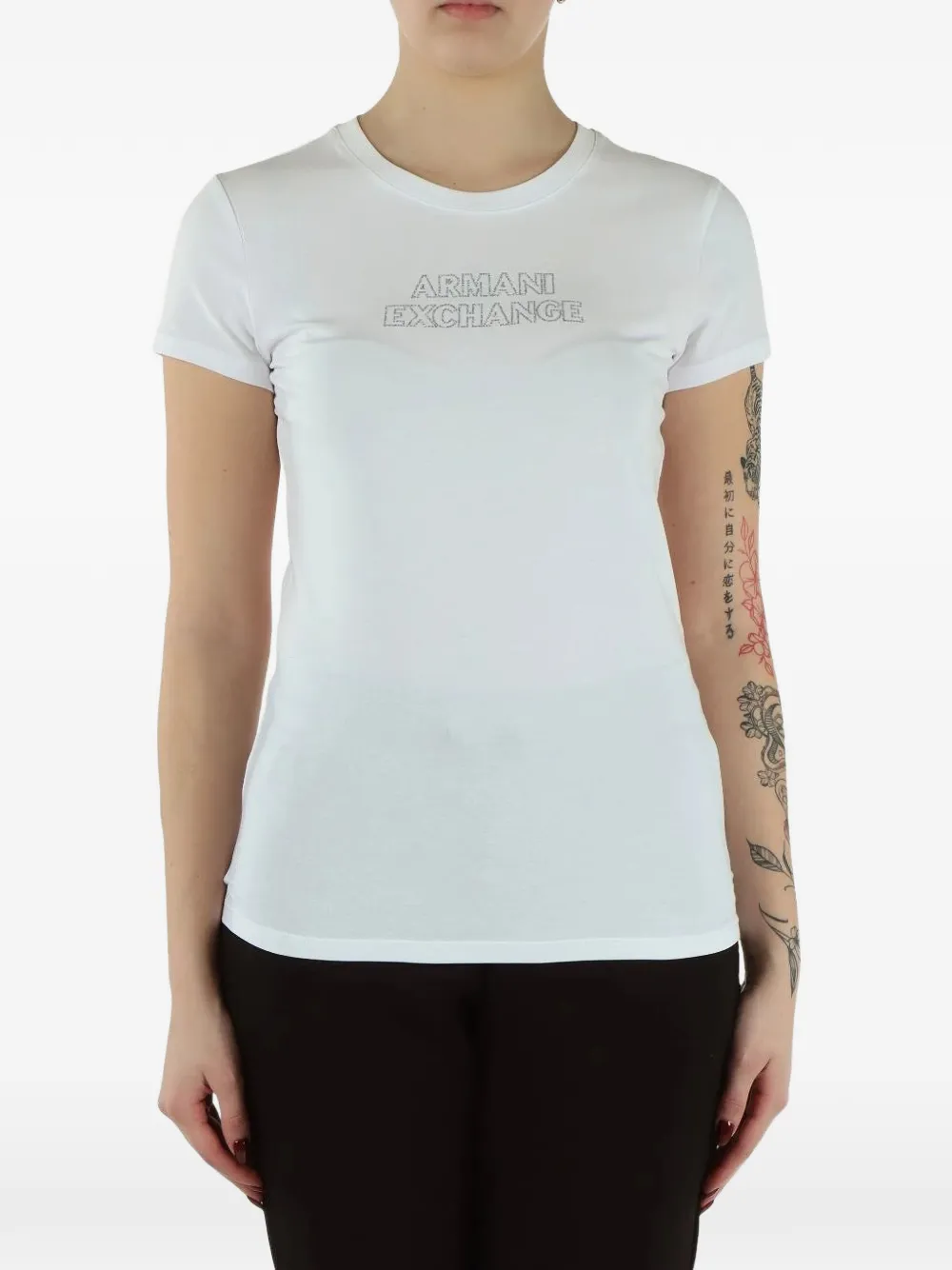 Armani Exchange logo-print short-sleeve T-shirt - Bianco