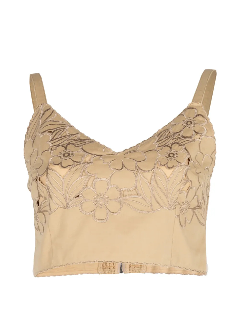 Christy Lynn Feyre floral-embroidered top - Toni neutri