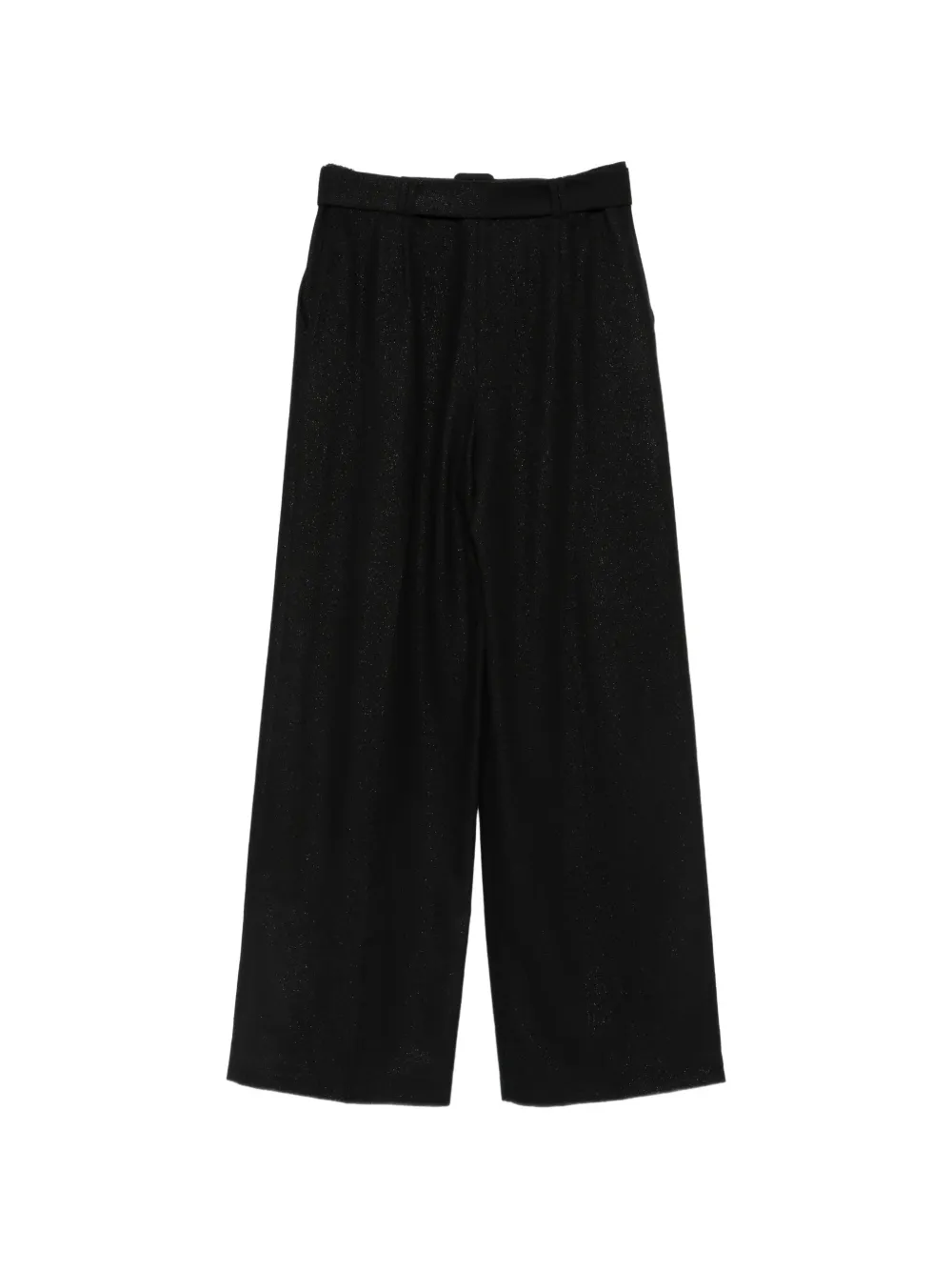 Eleventy Plooibroek met ceintuur Zwart