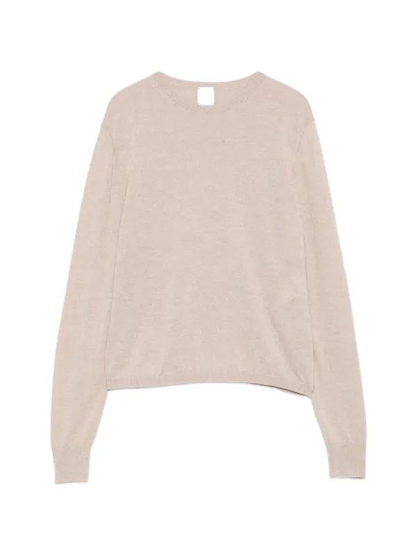 Eleventy Crew-neck Long-sleeve Sweater in Neutrals