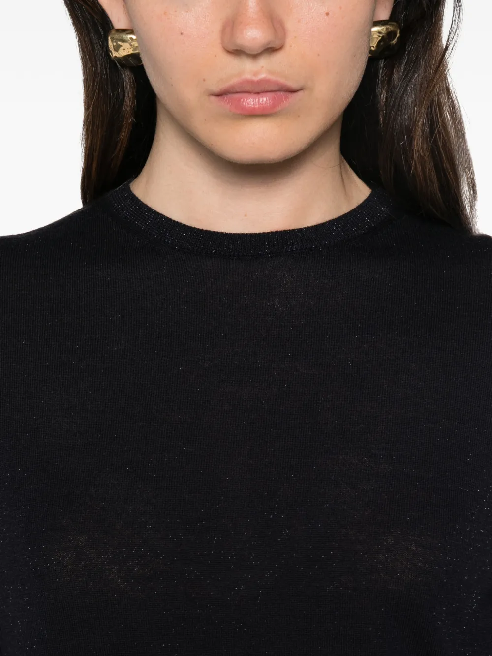 Eleventy Trui met metallic draad Blauw