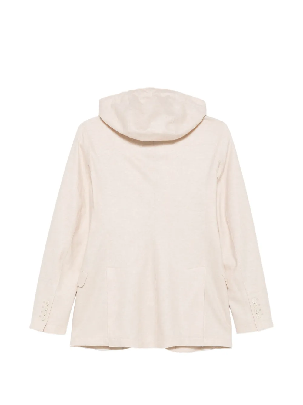 Eleventy Hooded Button-fastening Blazer in Neutrals, view 2