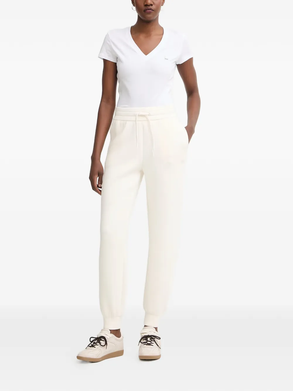 Armani Exchange Trainingsbroek met trekkoordtaille Wit