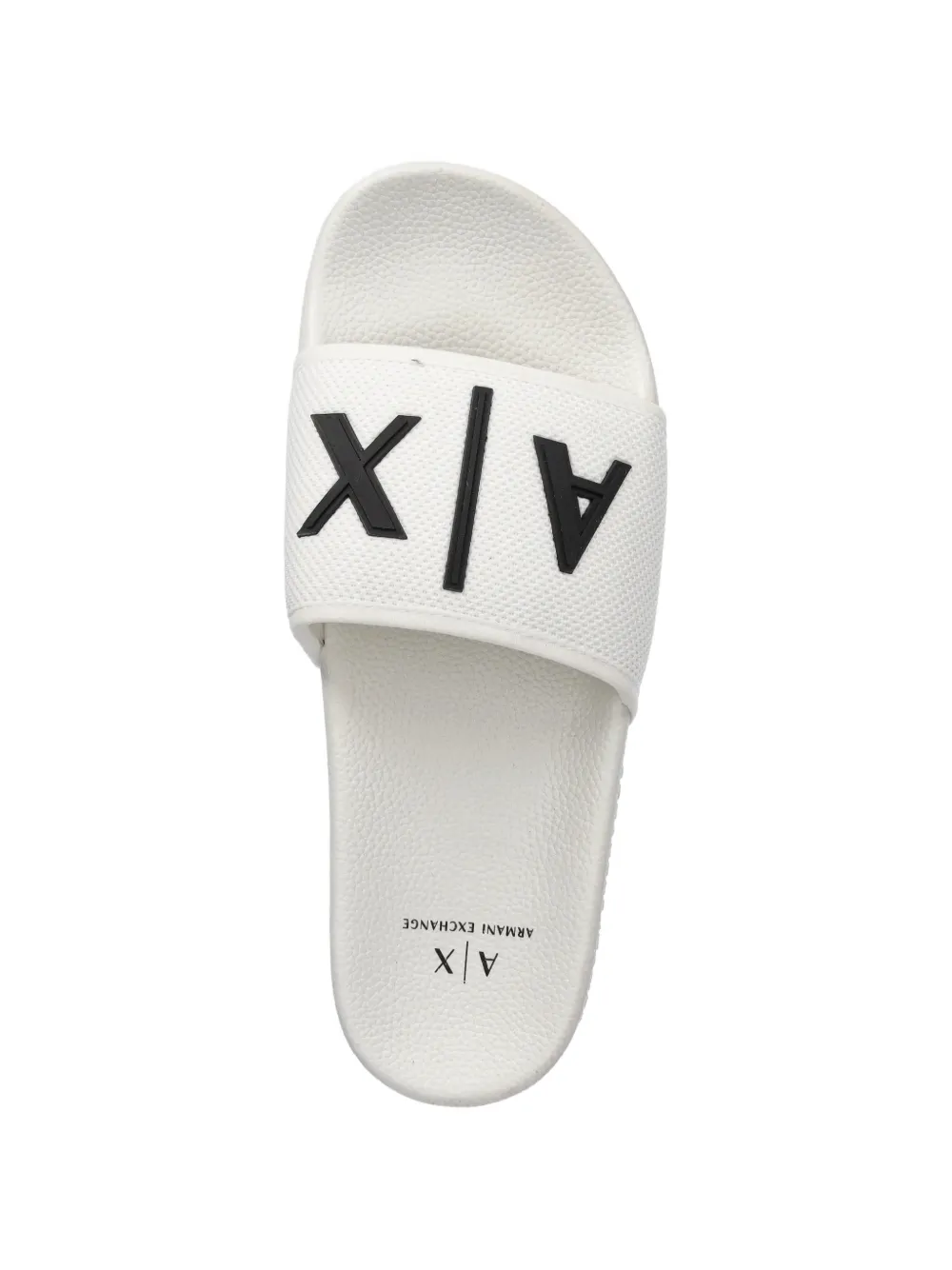 Armani Exchange Slippers met mesh-textuur Wit