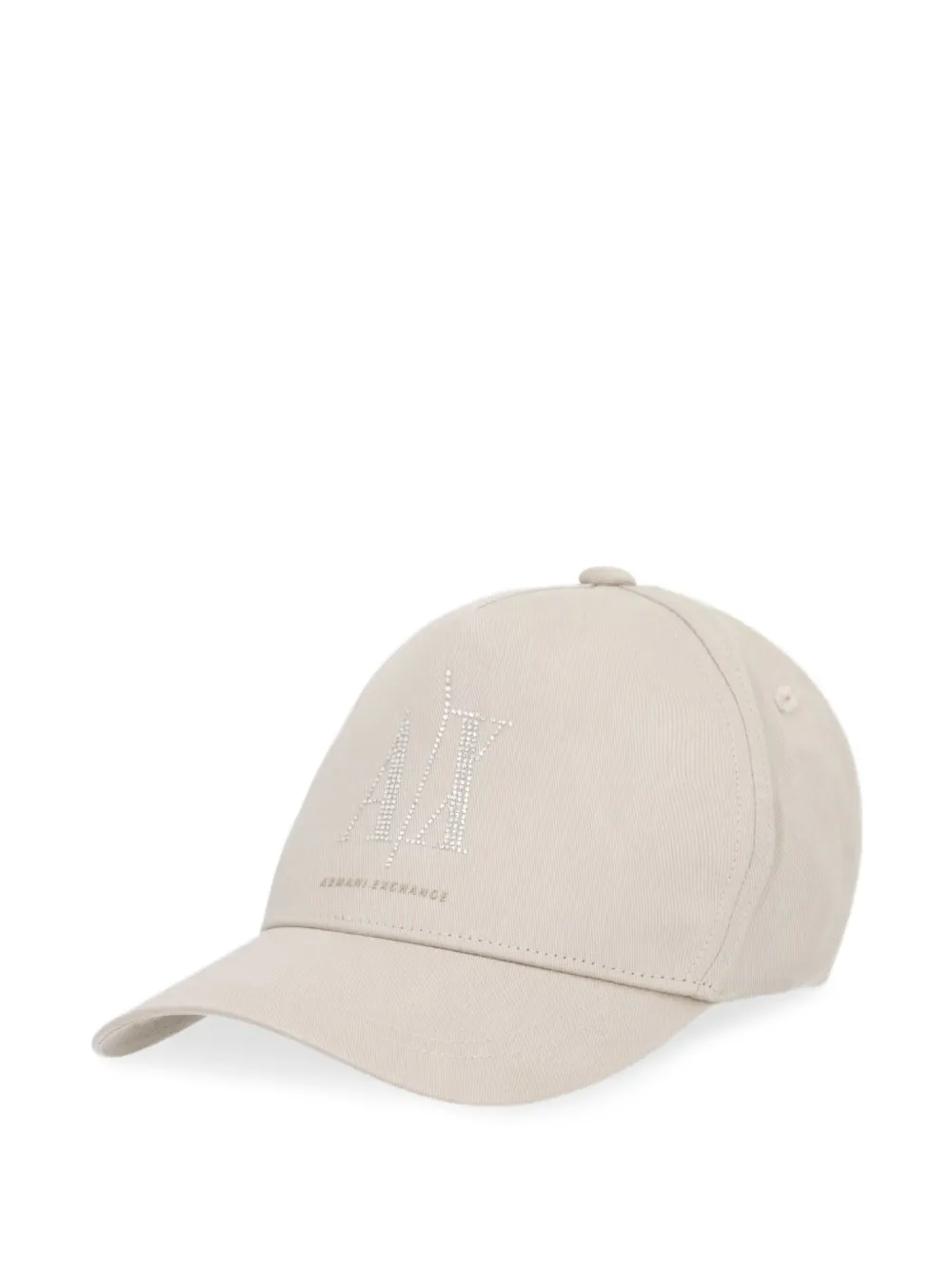 Armani Exchange rhinestone-embellished logo-print baseball cap - Nude