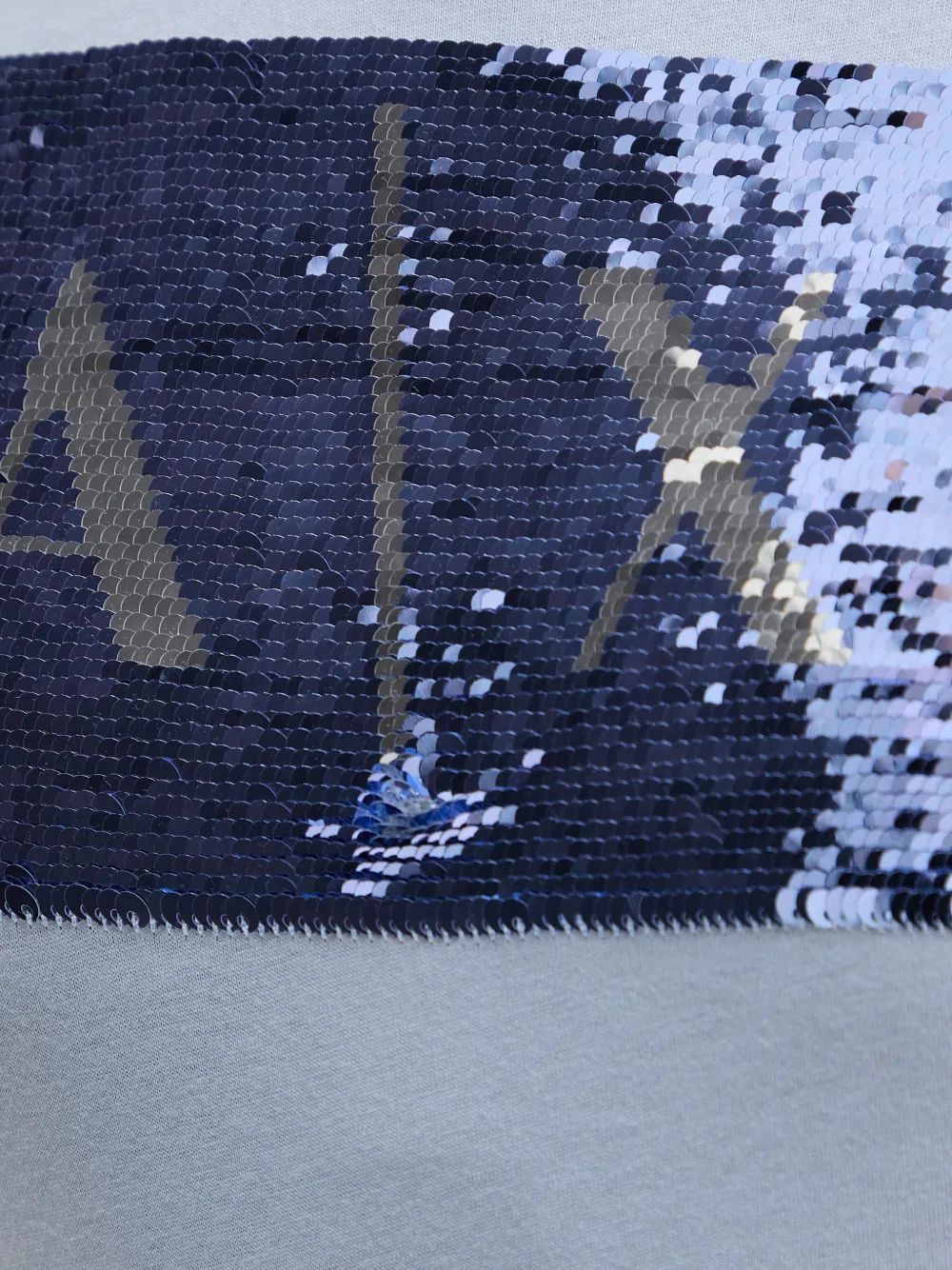 Armani Exchange T-shirt met pailletten Blauw