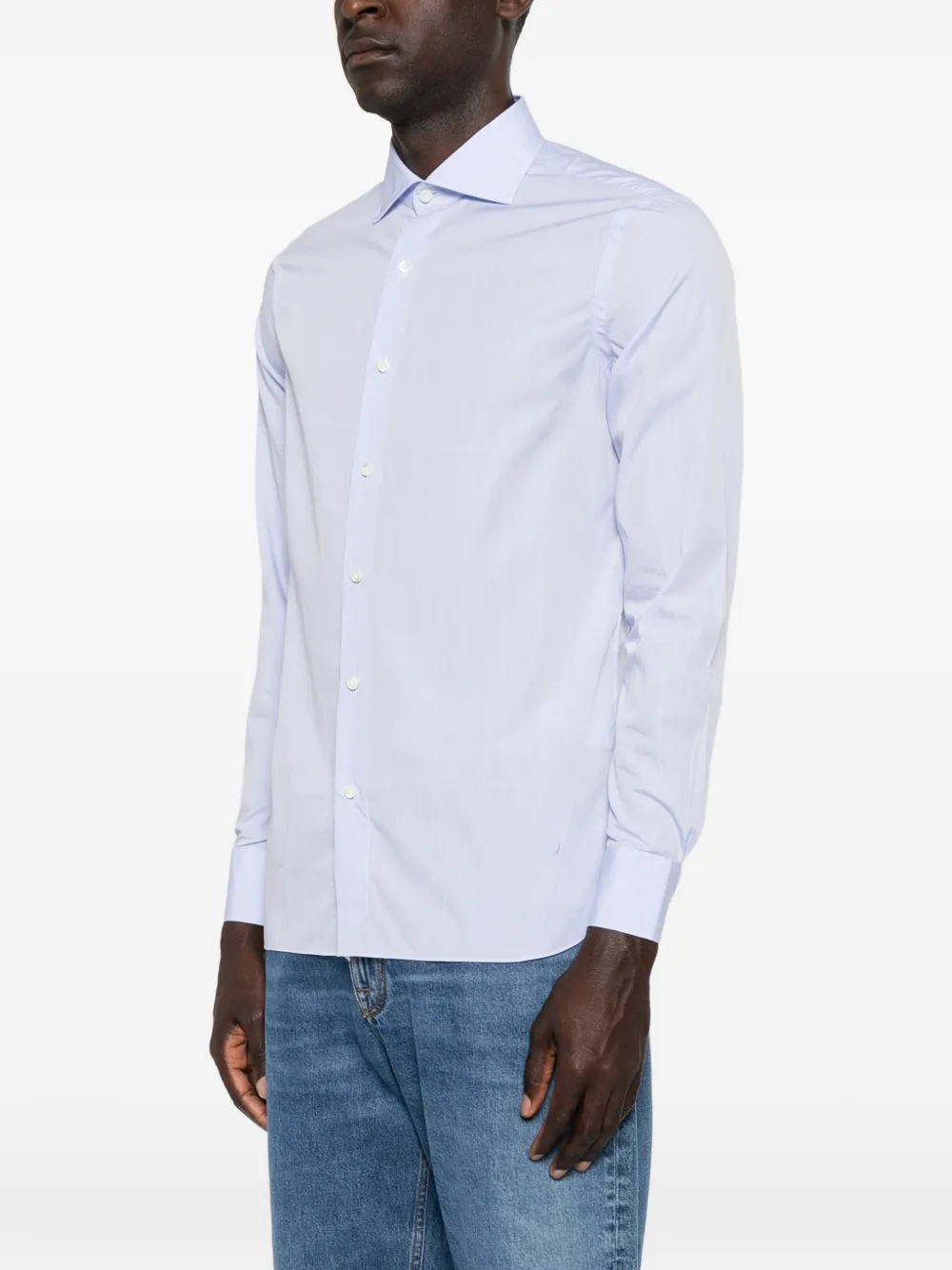  Truzzi Camicia Con Colletto Ampio - Blu 