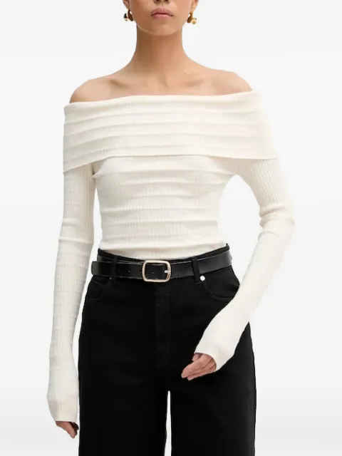 Marella off-the-shoulder ribbed sweater