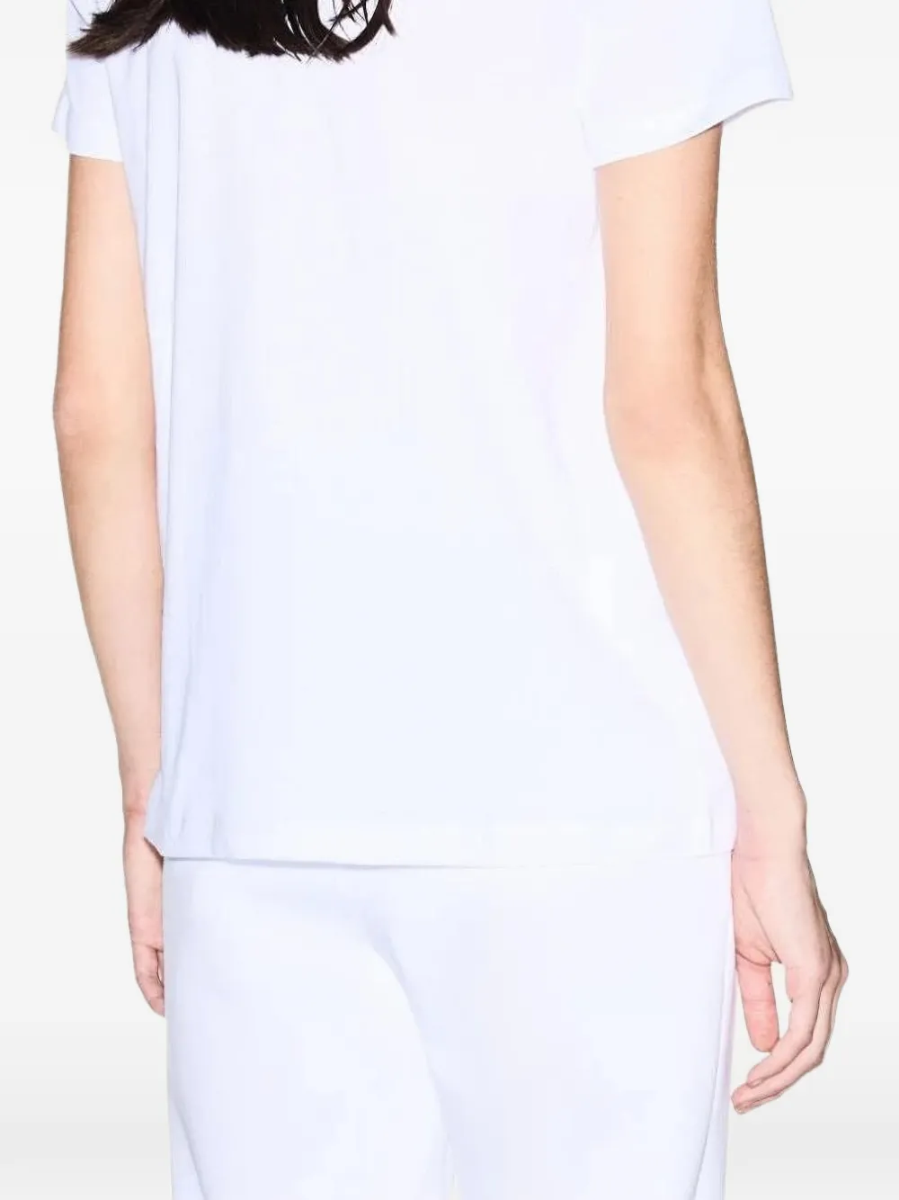 Armani Exchange Katoenen T-shirt met logoprint Wit