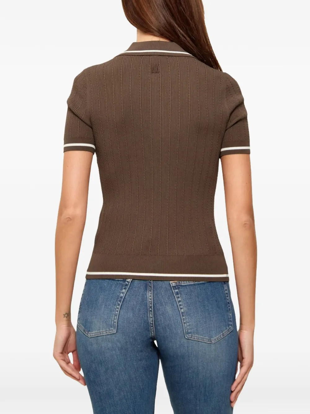  Armani Exchange Maglione A Maniche Corte - Marrone 
