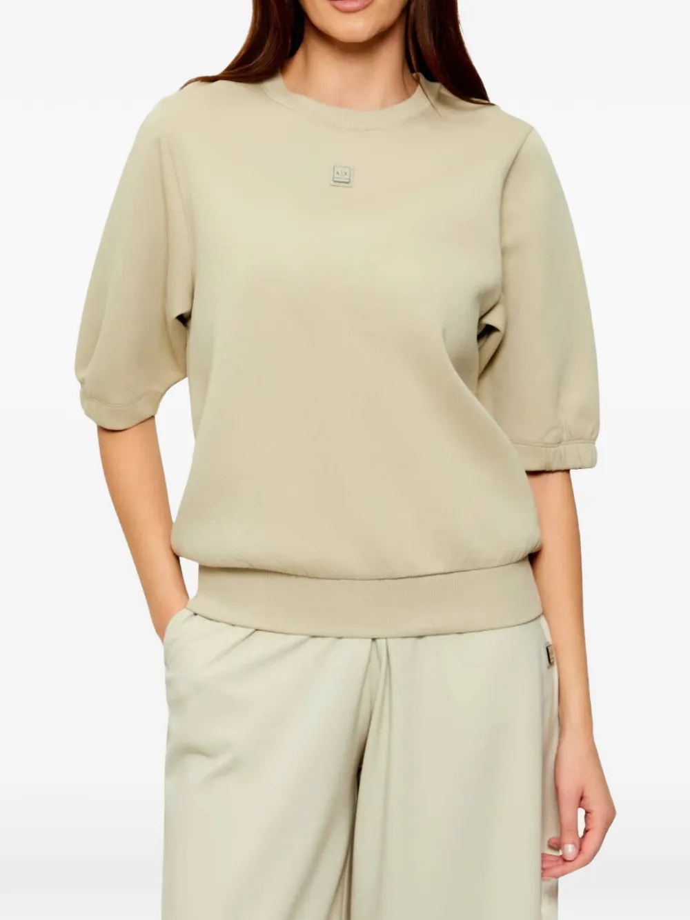 Armani Exchange logo-patch sweatshirt - Toni neutri