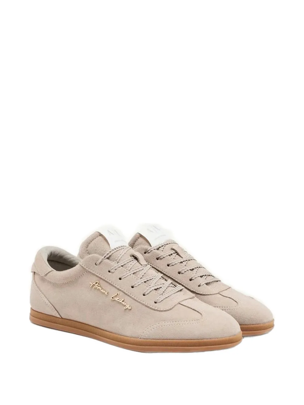 Armani Exchange Suède sneakers Beige