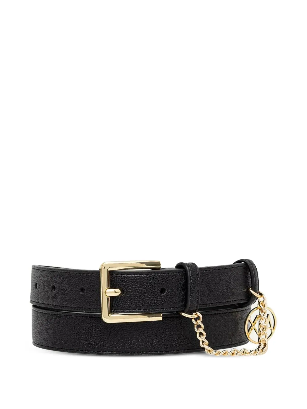 Armani Exchange logo-charm chain-detail belt - Nero