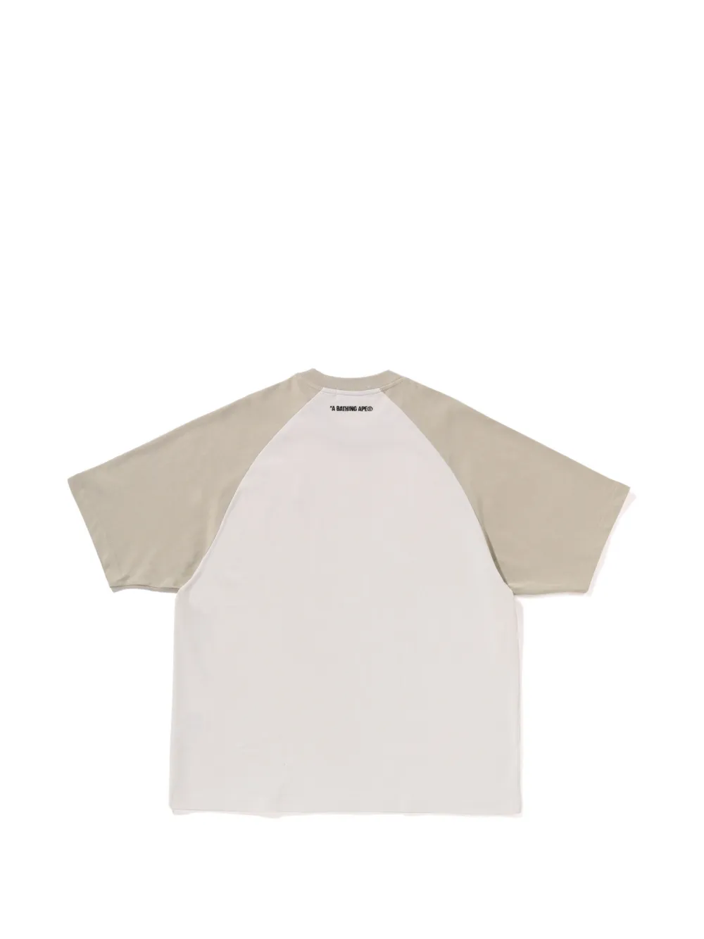 A BATHING APE T-shirt met logopatch en raglan mouwen Wit