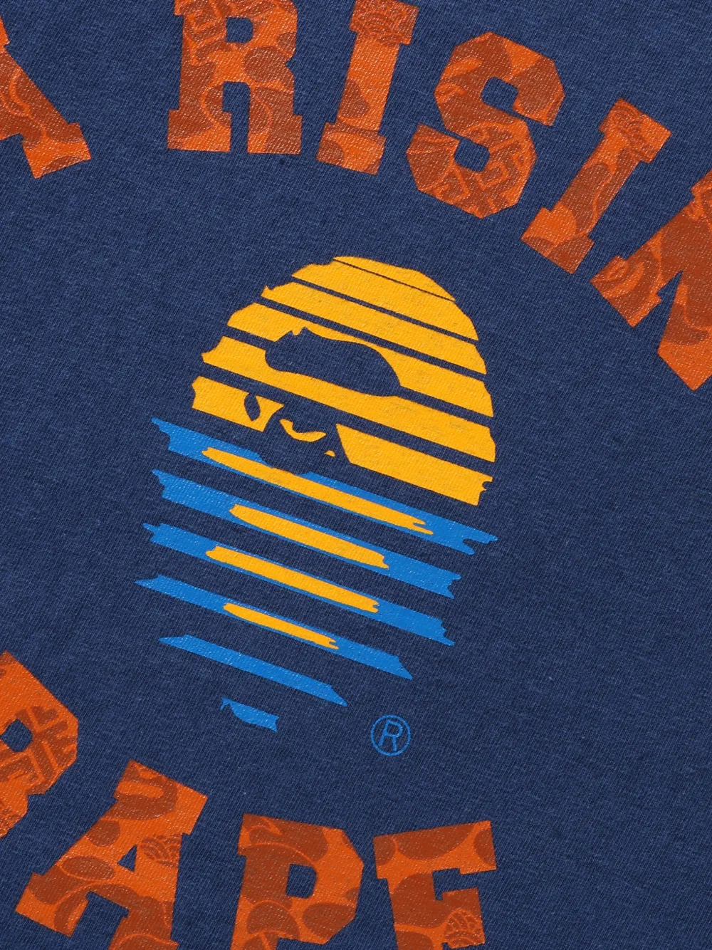 A BATHING APE Katoenen T-shirt met logoprint Blauw