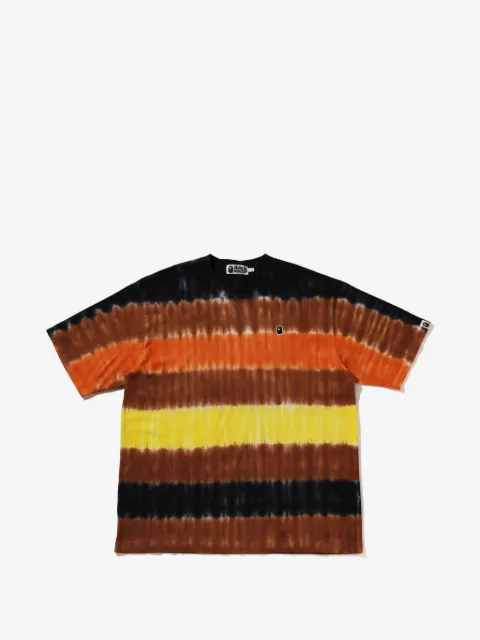 A BATHING APE® tie-dye logo-patch T-shirt