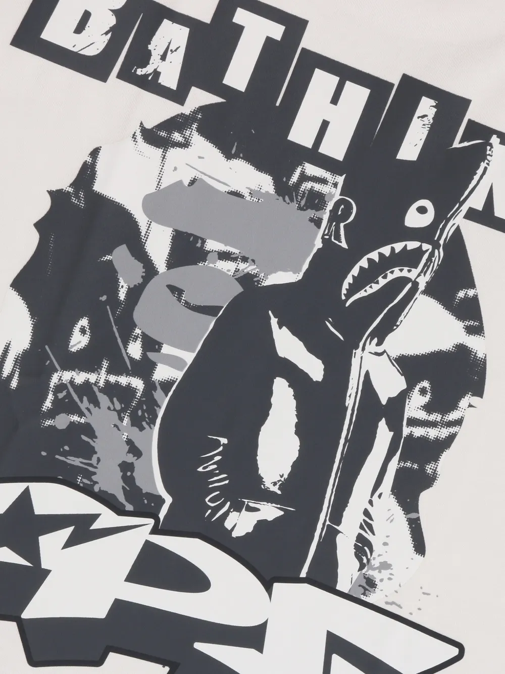 A BATHING APE Katoenen T-shirt met grafische print Beige