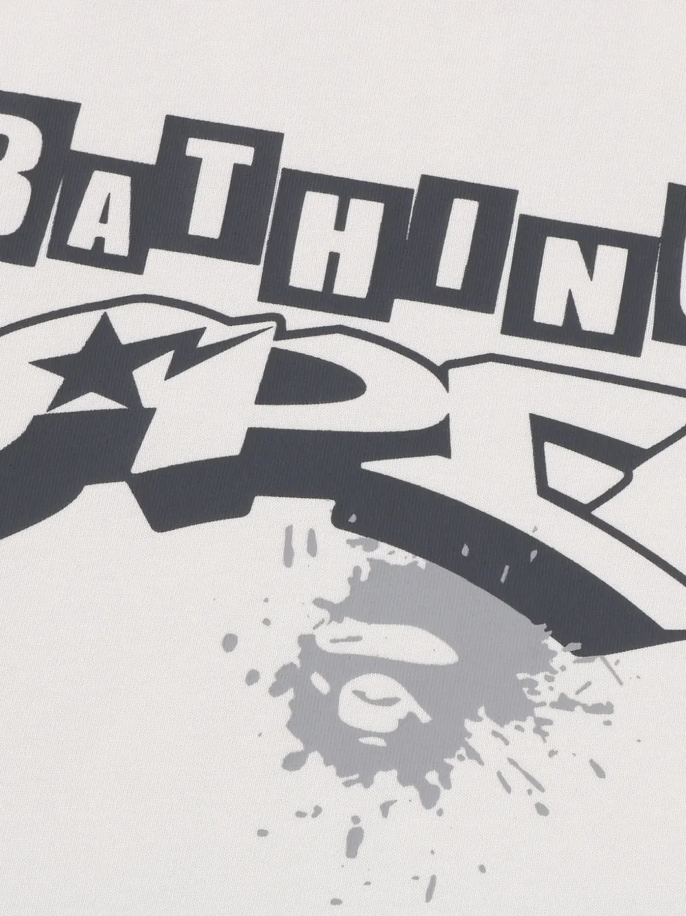 A BATHING APE Katoenen T-shirt met grafische print Beige