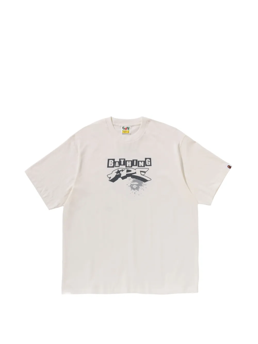 A BATHING APE® graphic-print cotton T-shirt - Toni neutri