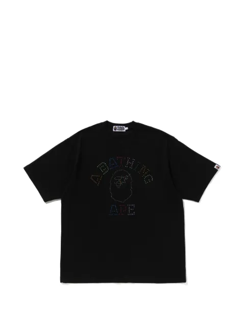 A BATHING APE® rhinestone-embellished logo T-shirt