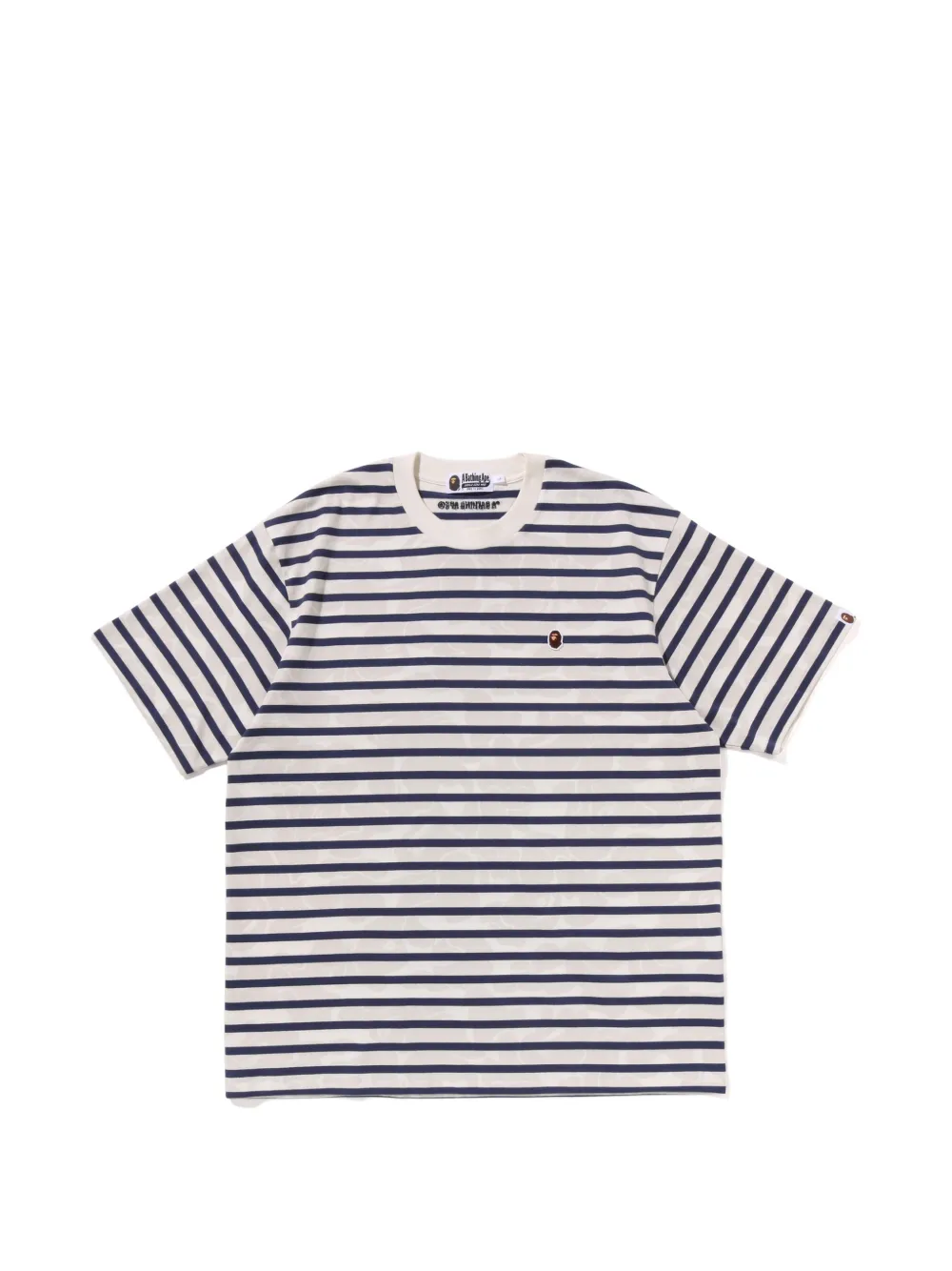A BATHING APE® horizontal-striped T-shirt - Toni neutri