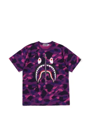 A BATHING APE® Shark カモフラージュ Tシャツ | ブルー | FARFETCH JP