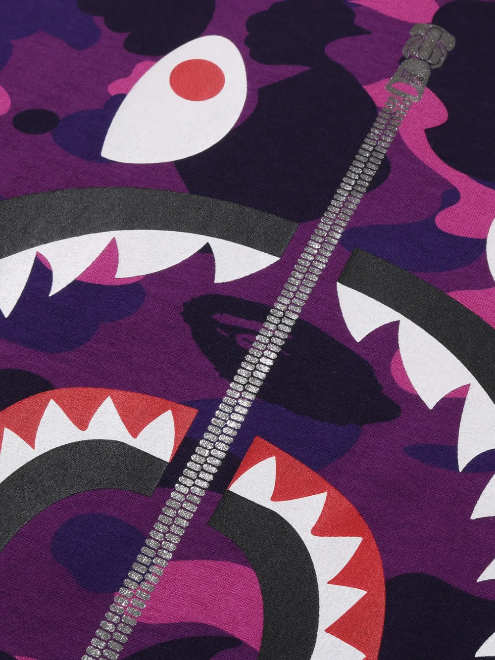 A BATHING APE T-shirt met camouflageprint Paars