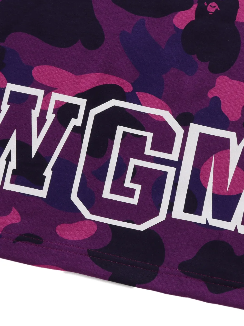 A BATHING APE T-shirt met camouflageprint Paars