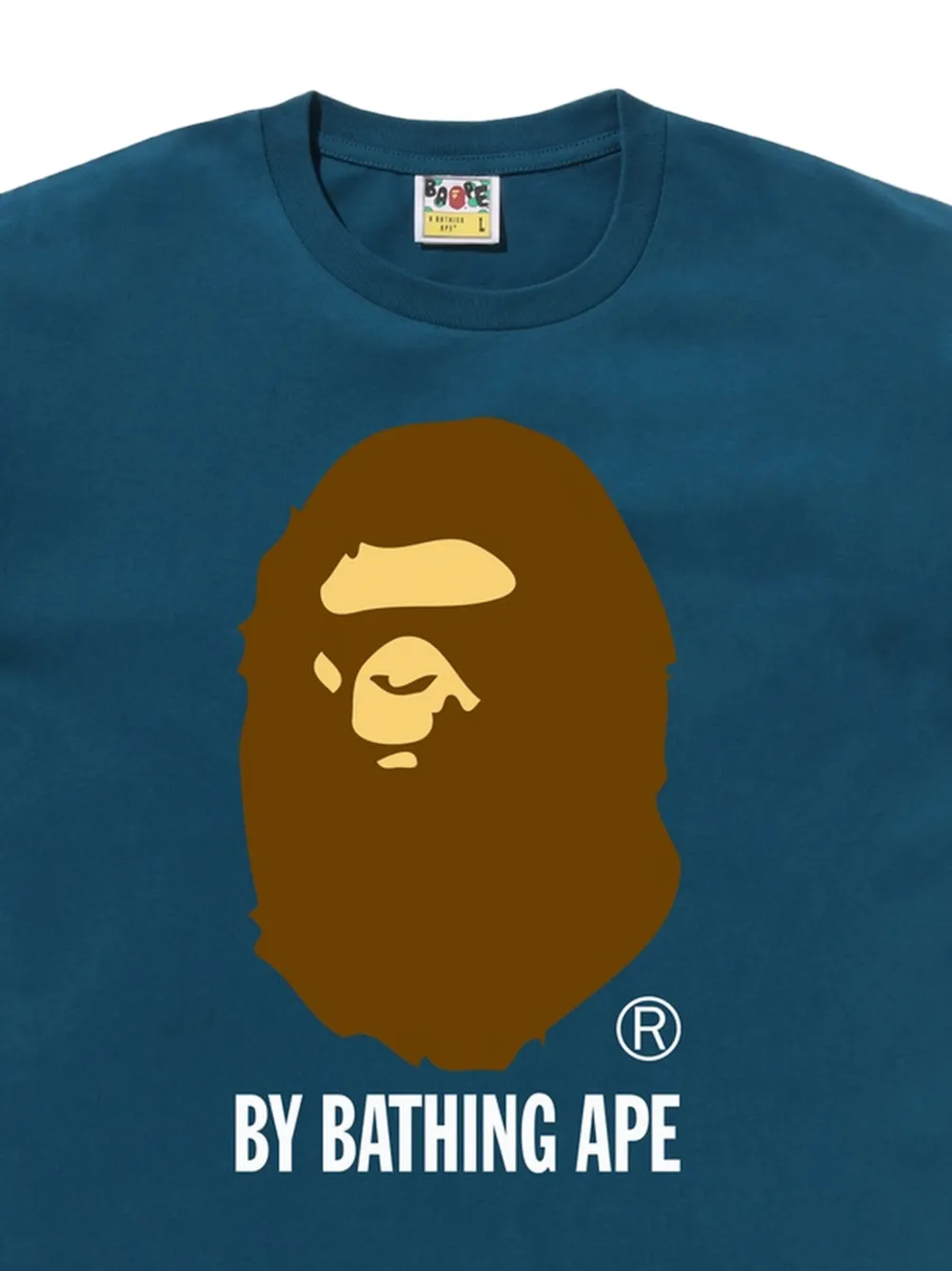 A BATHING APE T-shirt met logoprint Blauw