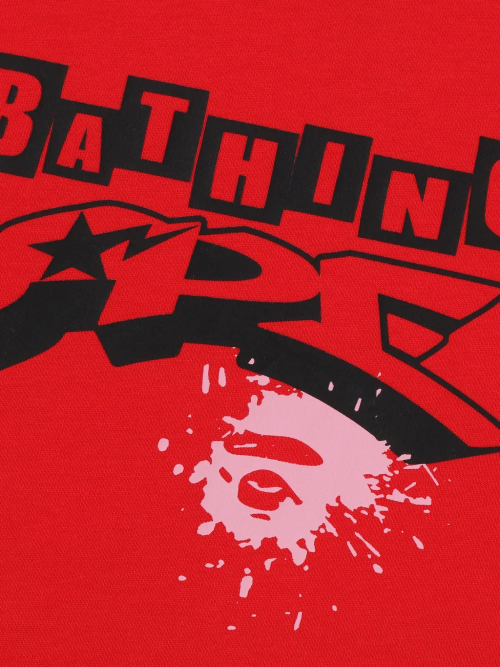 A BATHING APE Katoenen T-shirt met grafische print Rood