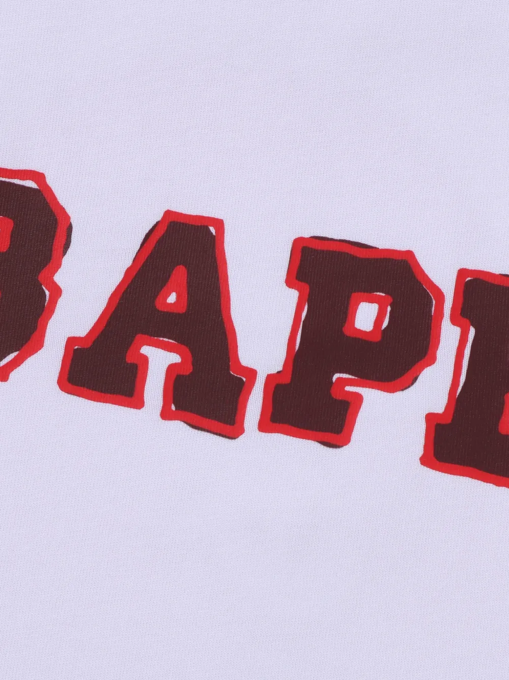 A BATHING APE Katoenen T-shirt met logoprint Wit