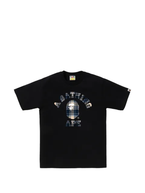 A BATHING APE® Ape Head check-print T-shirt