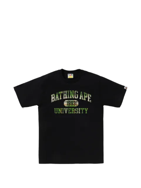 A BATHING APE® camouflage-print logo-print T-shirt