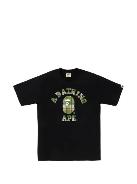 A BATHING APE® Ape Head check-print T-shirt