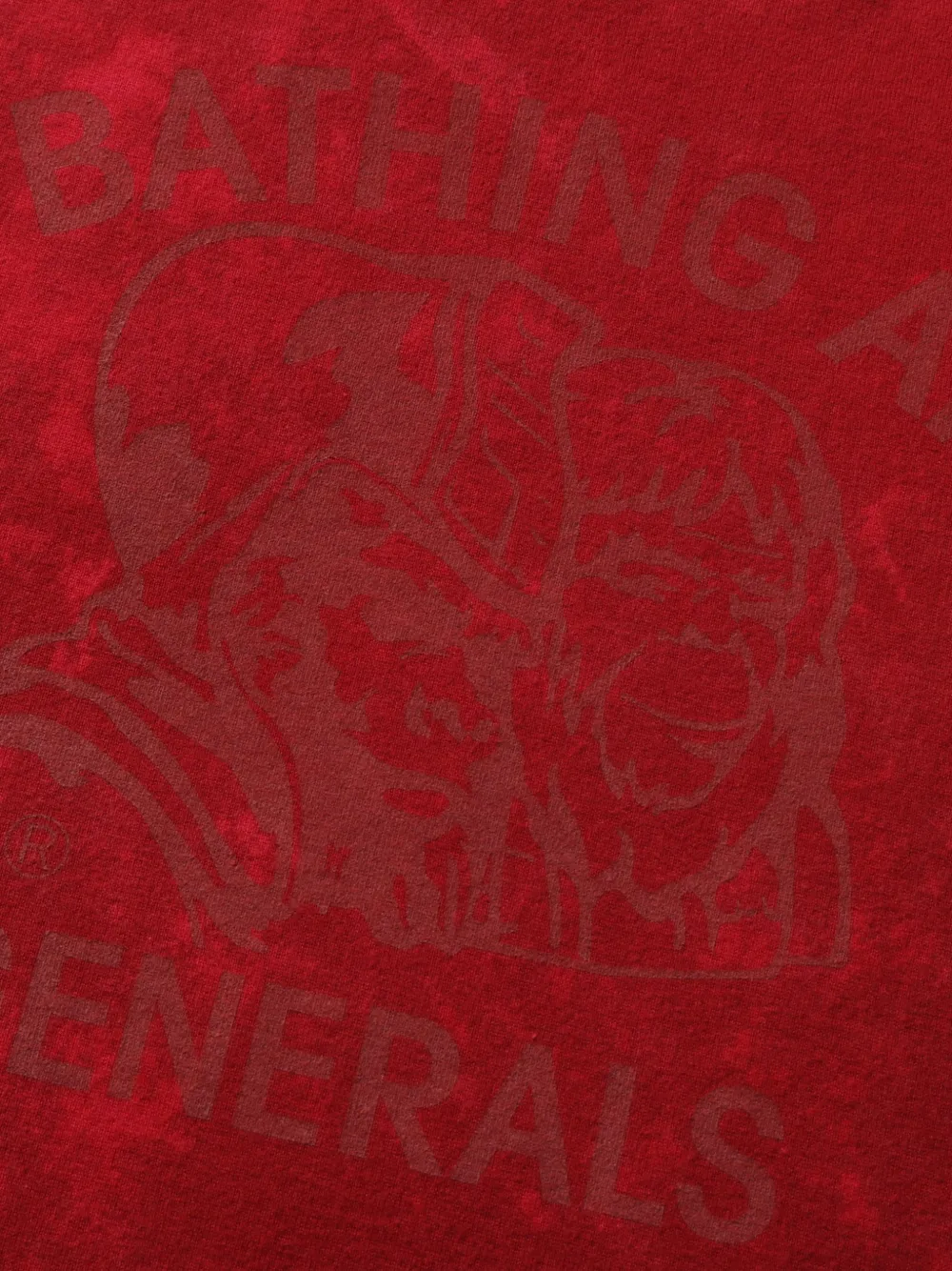 A BATHING APE T-shirt met grafische print Rood
