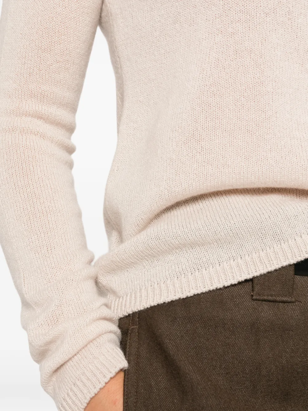 Eleventy Kasjmier trui met ronde hals Beige