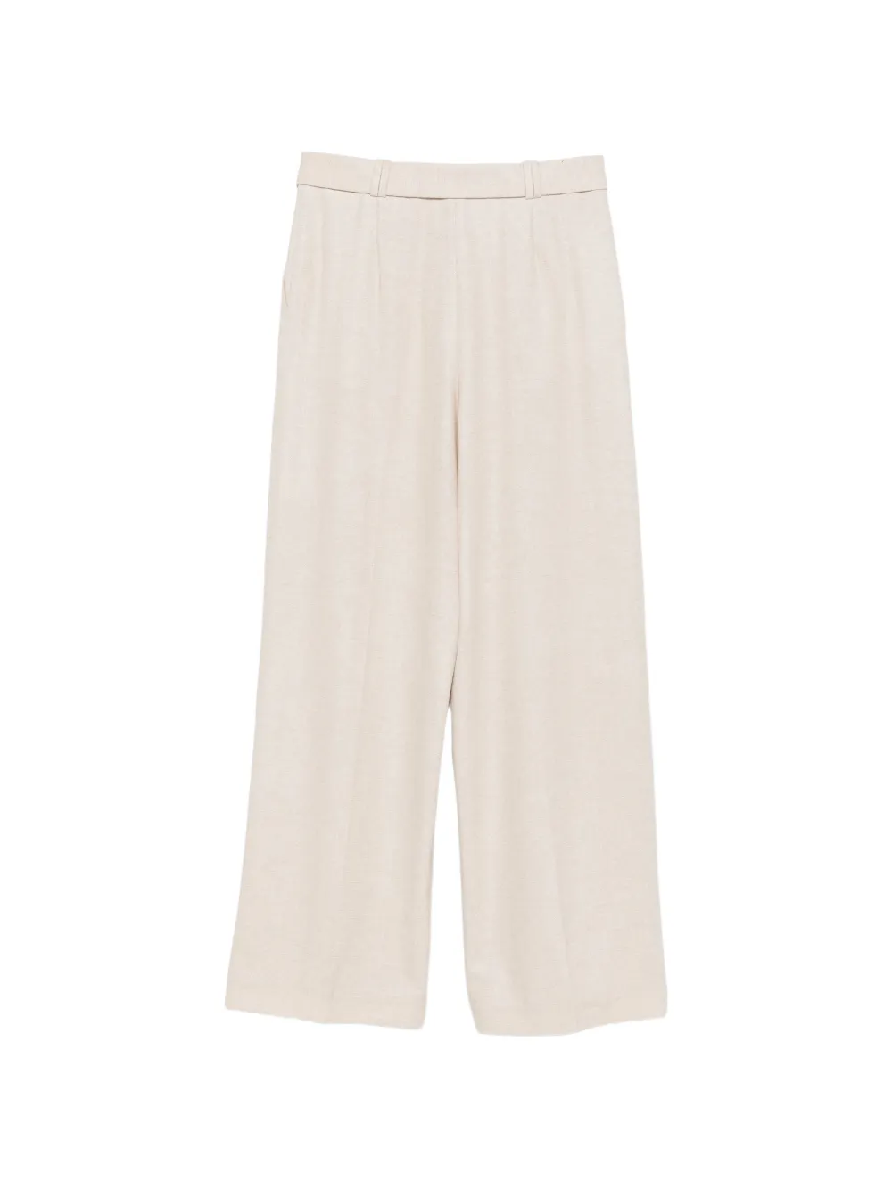 Eleventy Plooibroek met ceintuur Beige