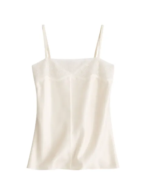 Carven lace-trimmed silk top