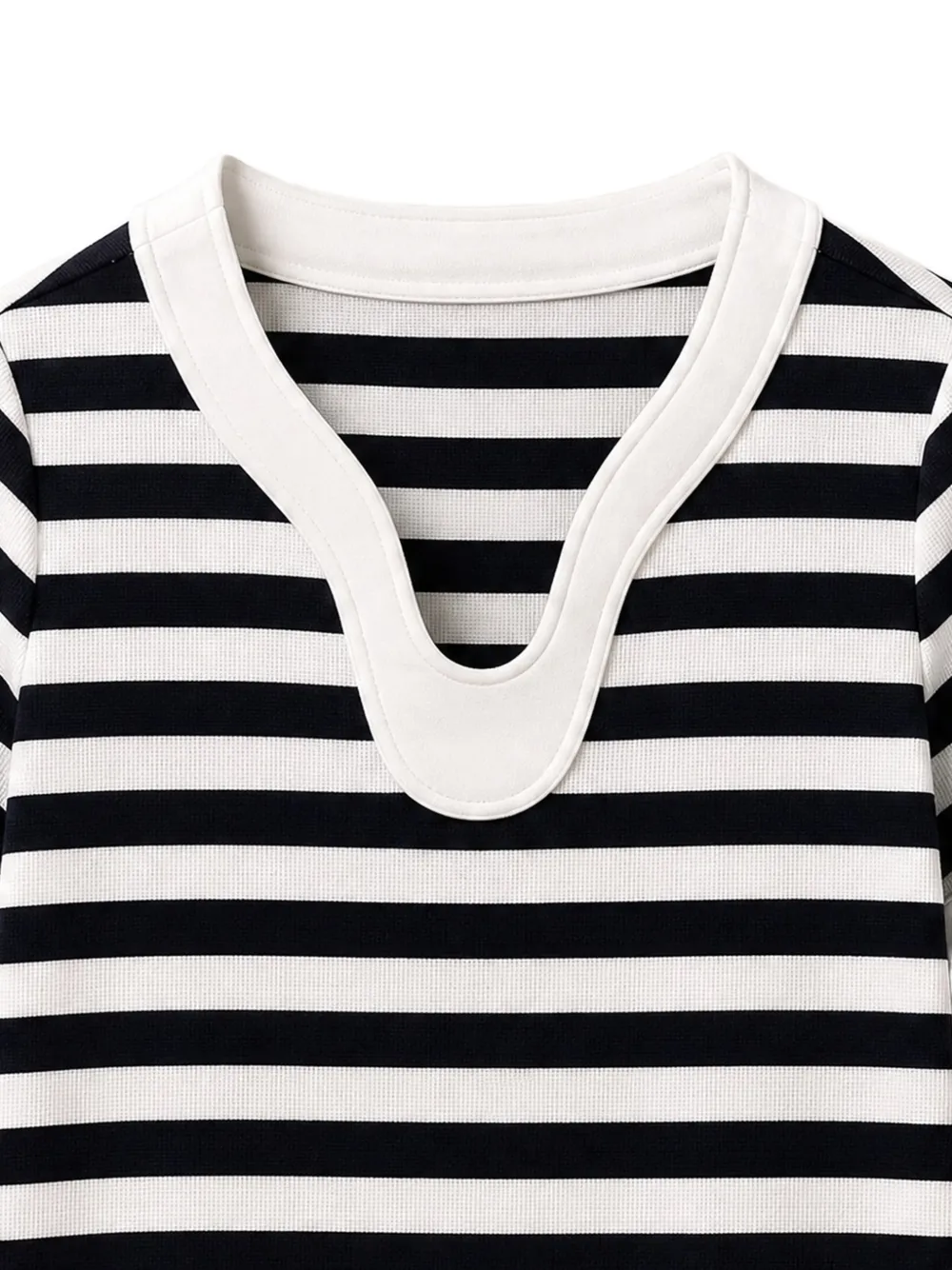 Edward Achour Paris Gestreept T-shirt Zwart