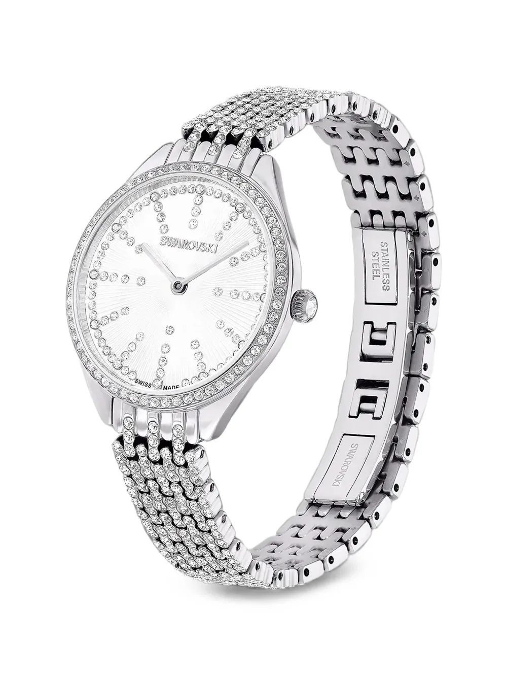 Swarovski Attract crystal bezel 32mm watch - Argento