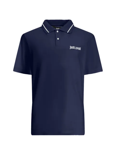 Just Cavalli logo-print tipped polo shirt