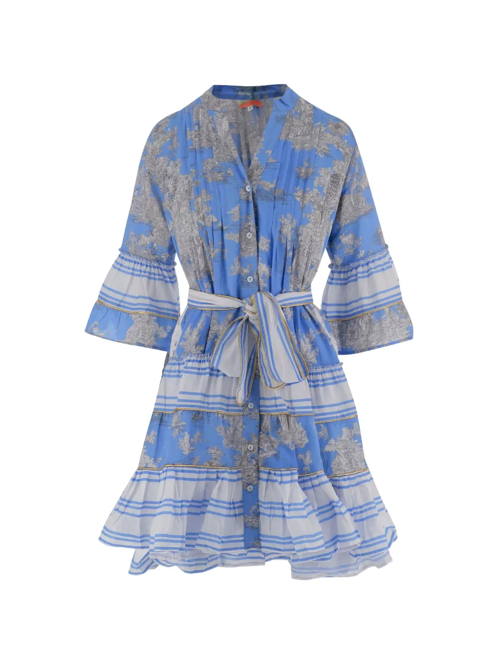 PEP'S floral-print ruffled dress - Blu