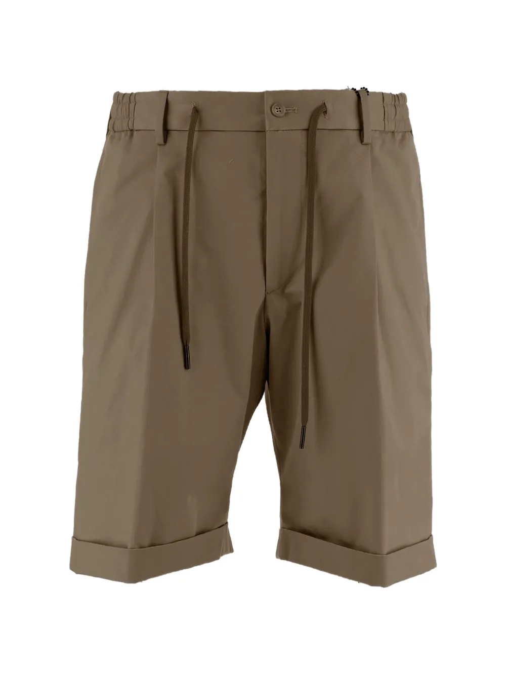Tagliatore drawstring-waist turn-up shorts - Neutrals