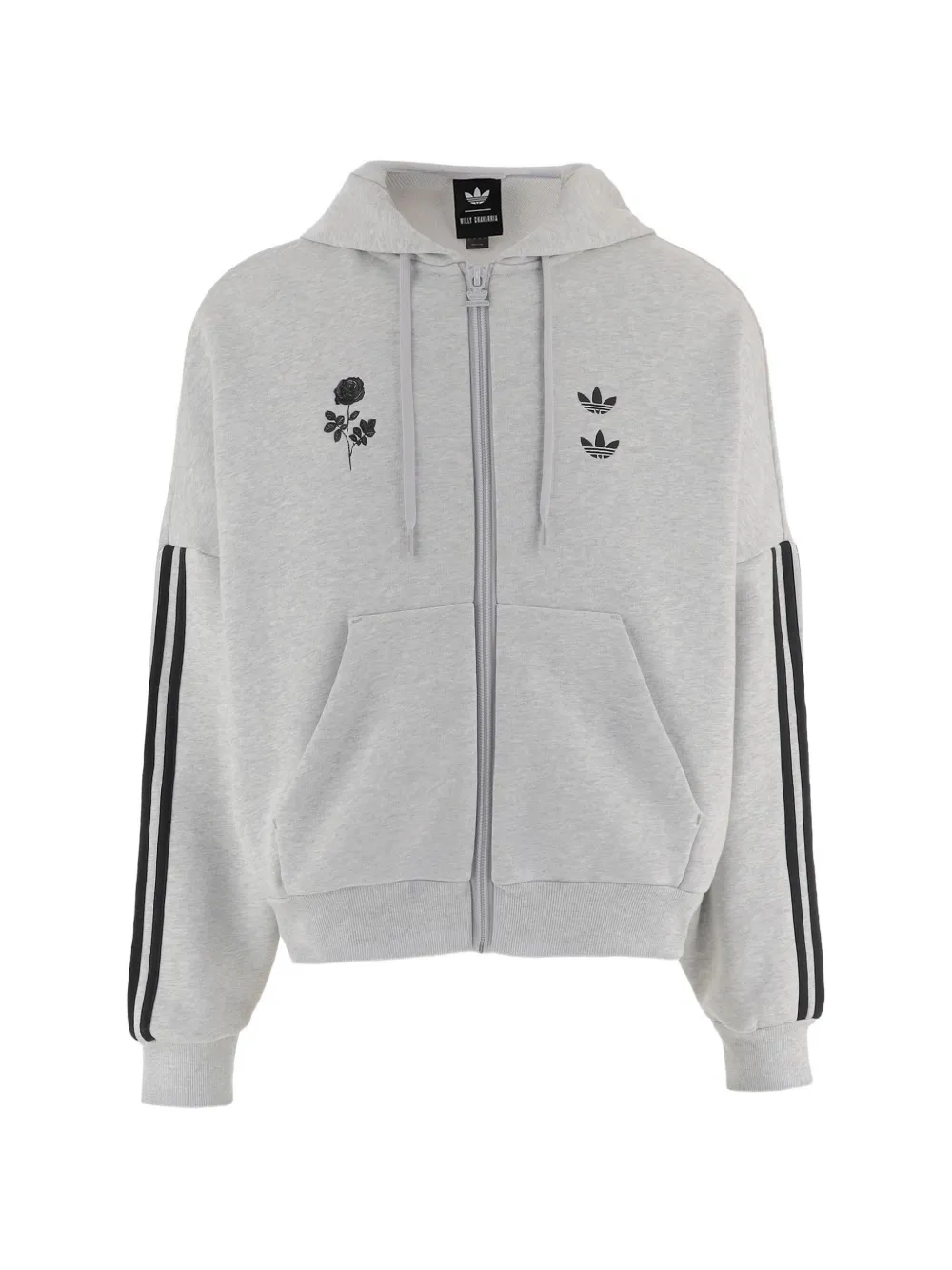 adidas Chavarria graphic-print zip-up hoodie - Grigio