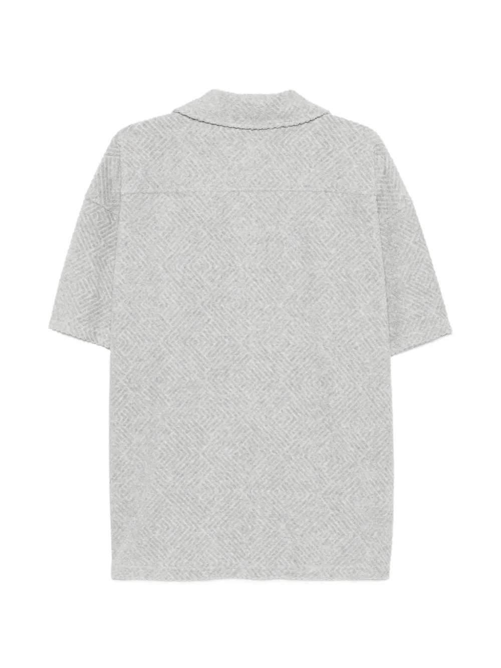 WRSTBHVR Fred shirt met geometrisch patroon en campkraag Grijs